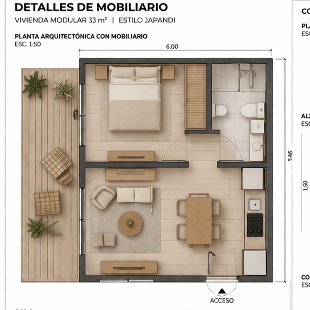 Casa prefabricada de 1 dormitorio en Steel Framing - Rappicasa Colombia
