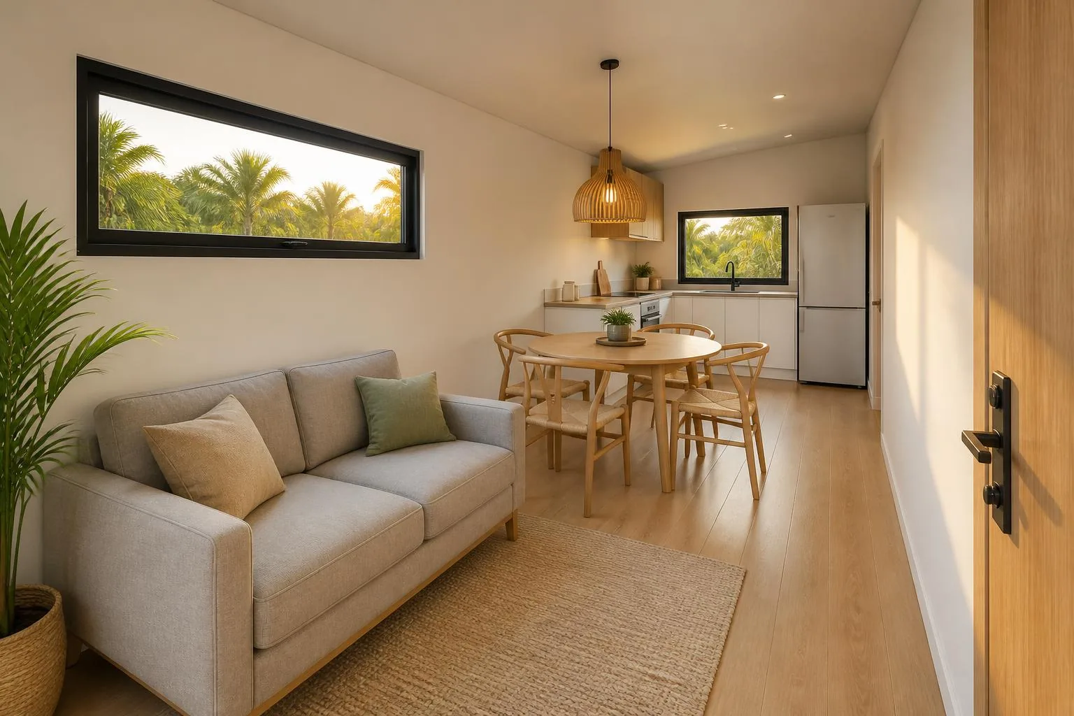 Interior del kit Origen de 45 m²