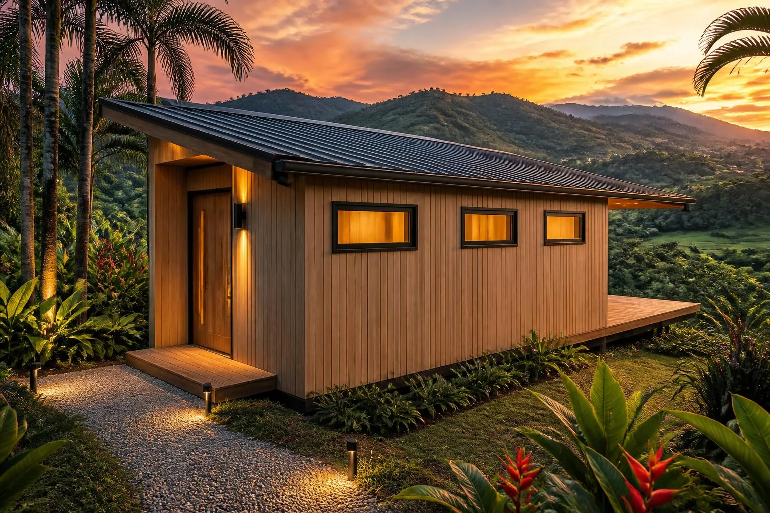 Render del kit de vivienda Origen de 45 m² en Steel Framing